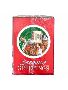 Vintage Current 1986 Tree Trimmers Sealed Pack Of 3 Christmas Cards Santa